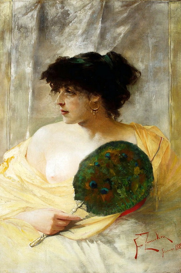 Franciszek Zmurko Woman with a fan