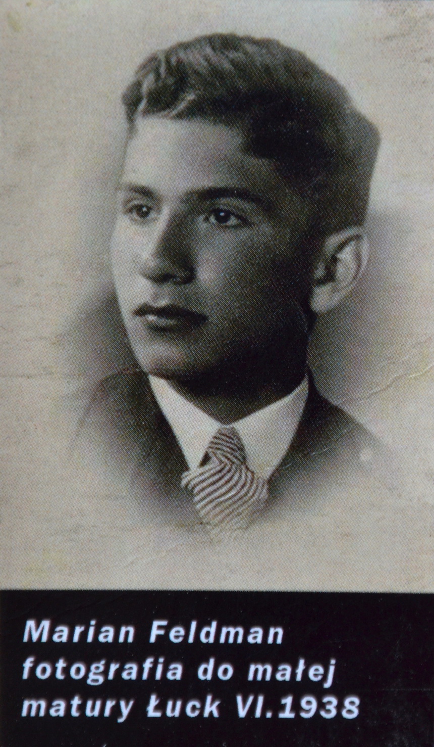 5. Marian Feldman – fotografia do małej matury Państwowego Gimnazjum im. Tadeusza Kościuszki w Łucku, czerwiec 1938 r. 